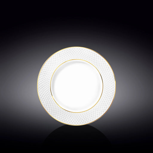 Wilmax Diamond 20cm Dessert Plate - White & Gold