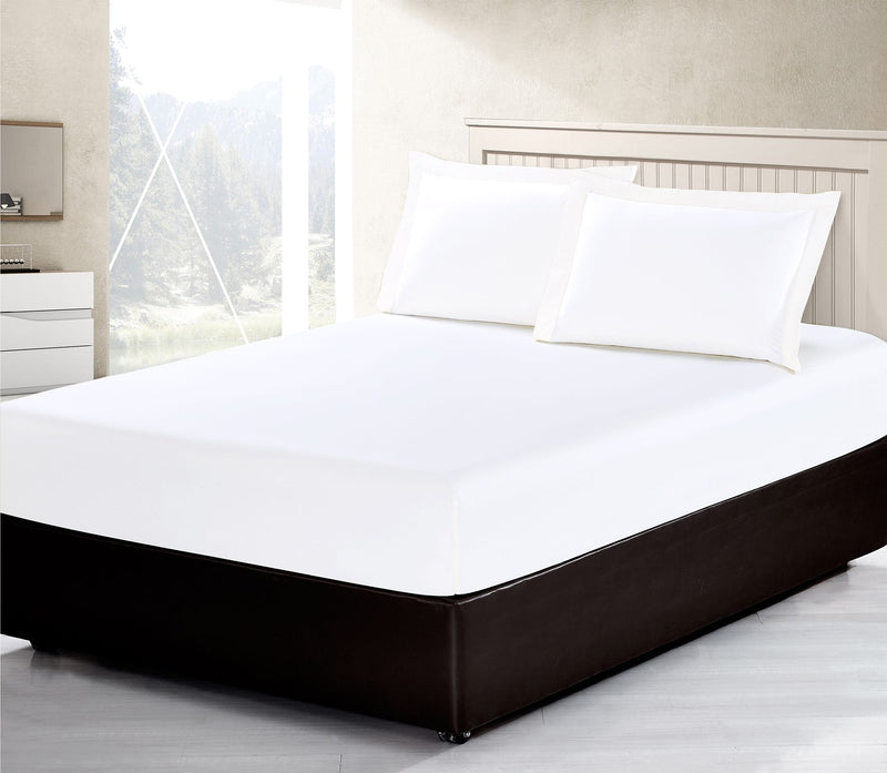 ARMN Vero Italy 2-Piece Single Fitted Sheet Set - Plain White