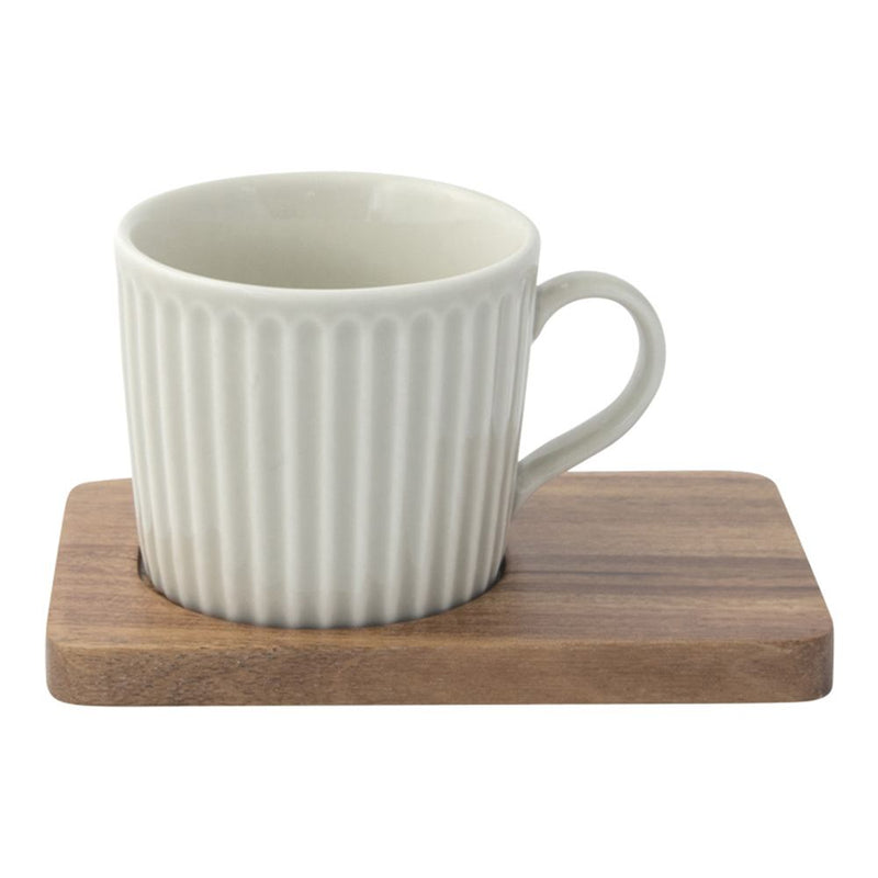 Easy Life Take a Break 110ml 8-Piece Cups & Saucers Set in Box - Pastels