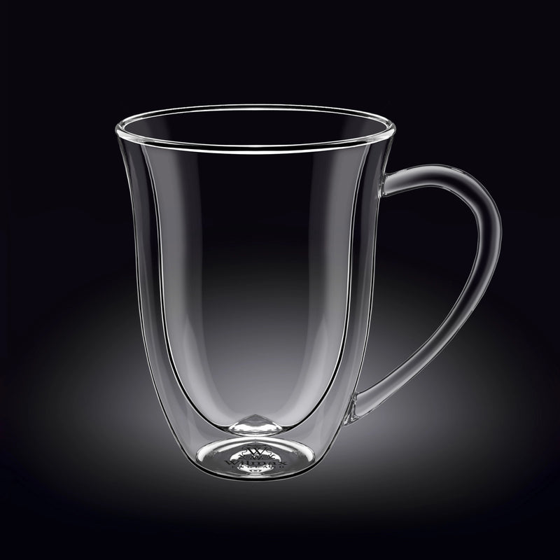 Wilmax 400ml Double-Wall Glass Cup