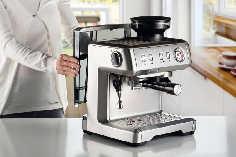Ariete 1313 Espresso Coffee Machine with Grinder - Silver