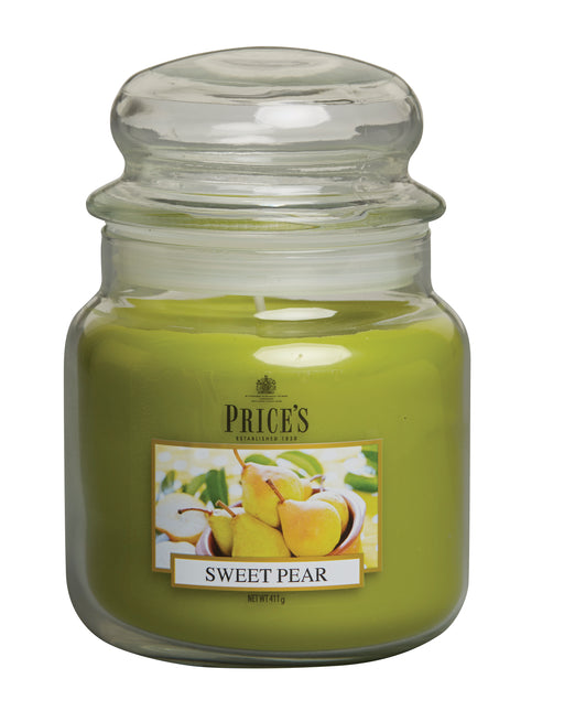 Price's Medium Scented Candle Jar with Lid - Sweet Pear