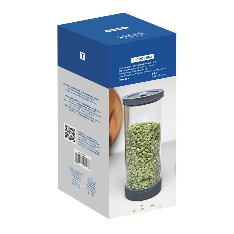 Tramontina Purezza 1.5L Glass Container with Silicone