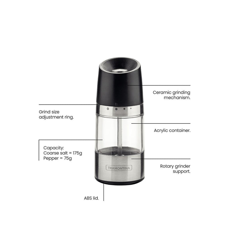 Tramontina Realce 14x6cm Salt/Pepper Mill