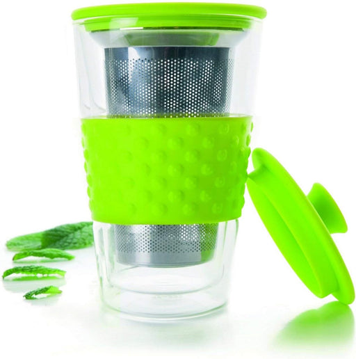 Ibili Vaso 250ml Tea Glass with Filter - Green