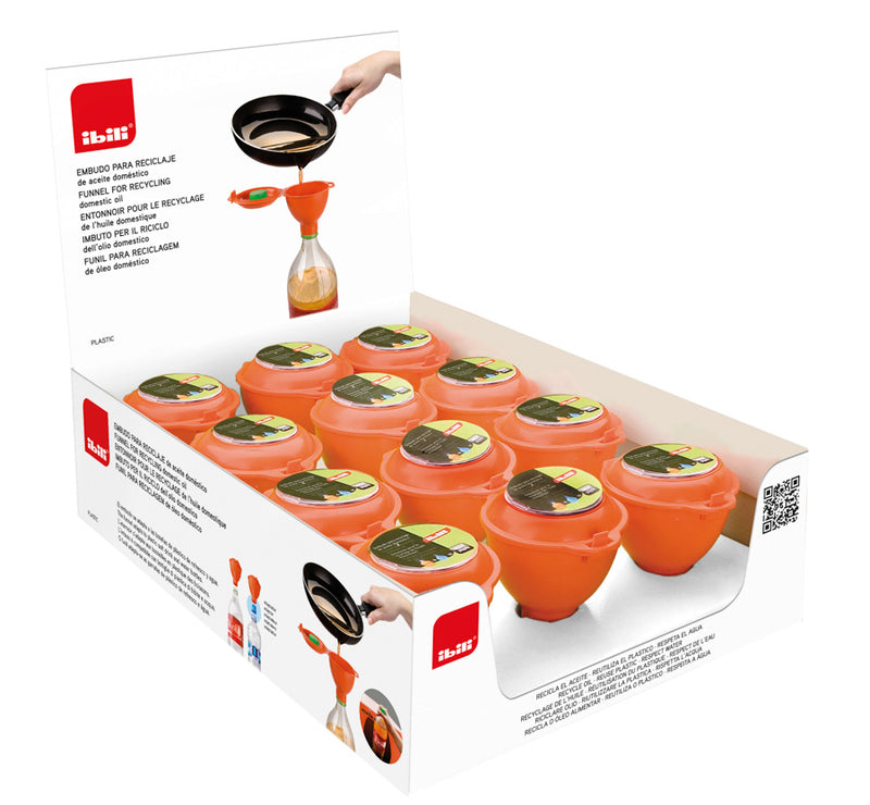 Ibili 10cm Household Oil Recycling Funnel - Orange