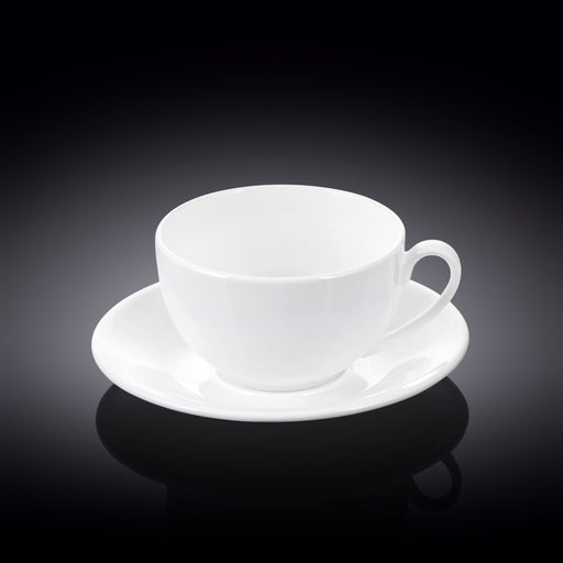 Wilmax Olivia 300ml Teacup & Saucer Set - White