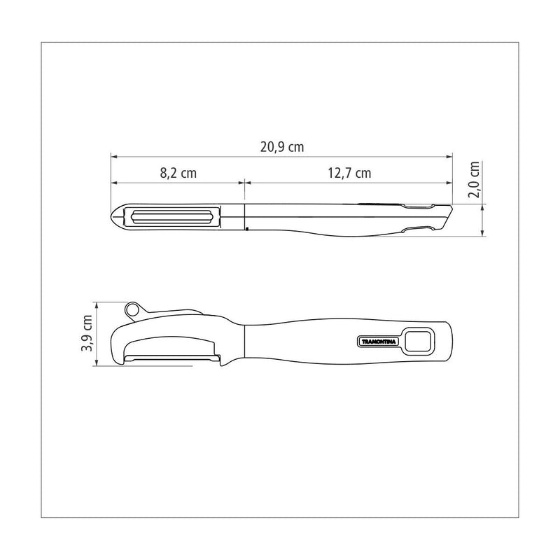 Tramontina Verano 21cm Peeler - Gray