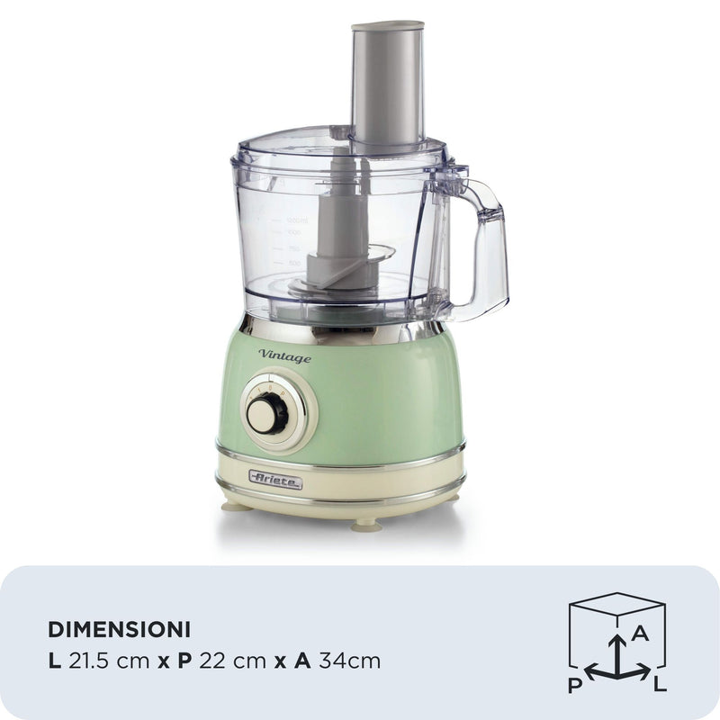 Ariete Vintage 1781 8 in 1 Food Processor - Green