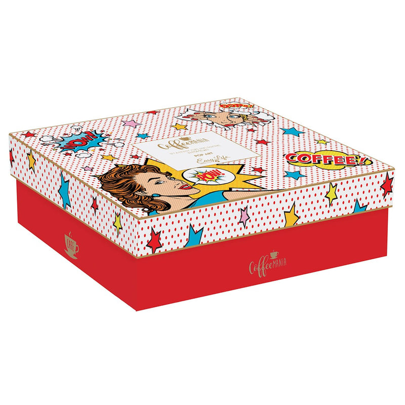 Easy Life Pop Art 100ml 12-Piece Coffee Set in Box - Multicolored