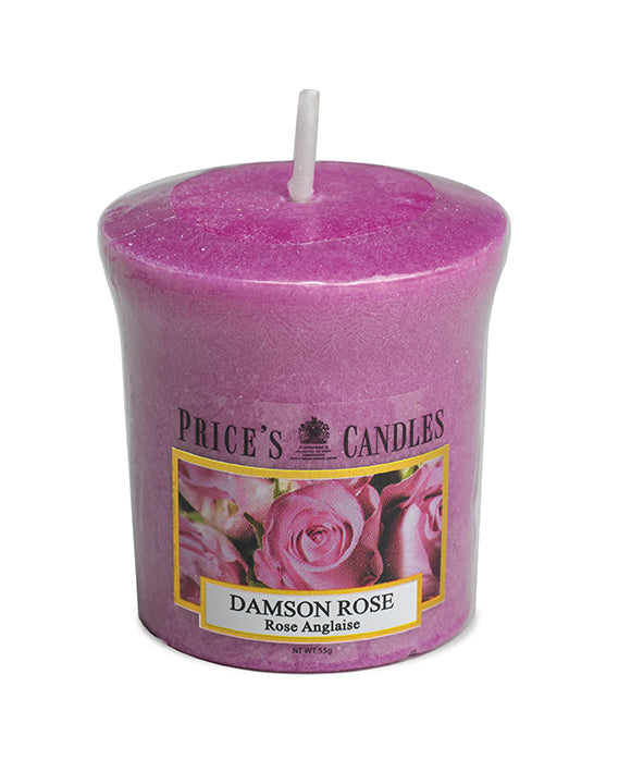 Price's Scented Votive Candle - Damson Rose