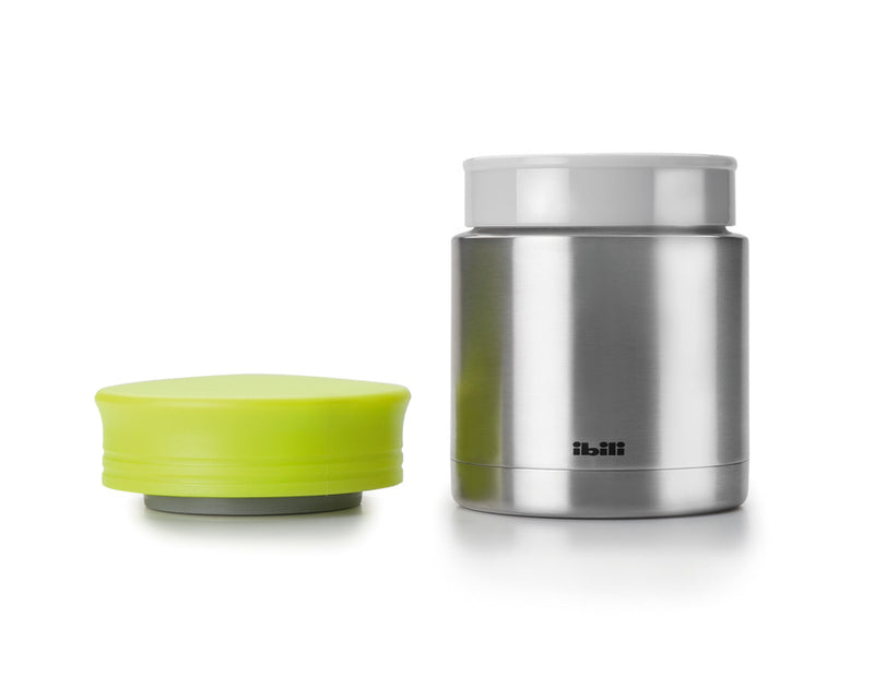 Ibili 400ml Steel Thermal Food Container - Steel & Green
