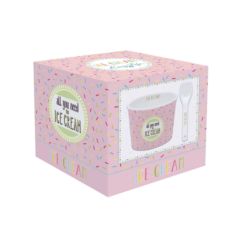Easy Life Onfleek 2-Piece Ice Cream Set in Box - Pink