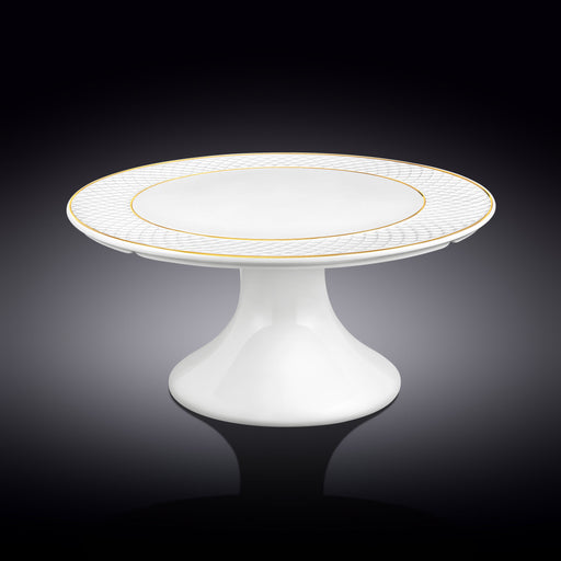 Wilmax Diamond 30x10cm Cake Stand - White & Gold