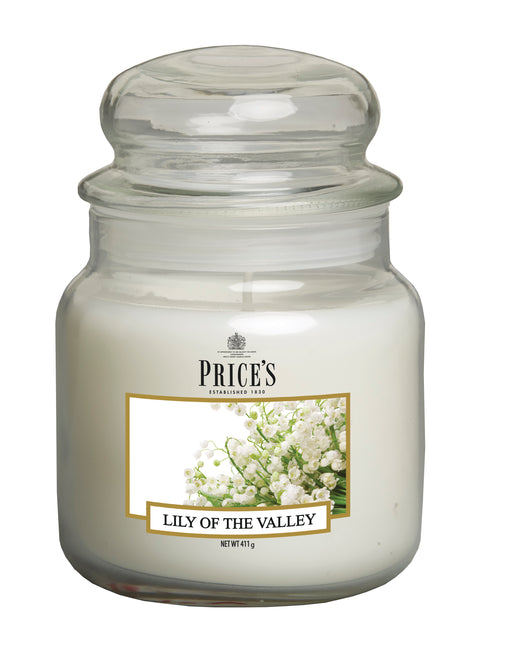 Price's Medium Scented Candle Jar with Lid - Lily of the Valley