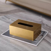 ARMN Carrera Brass Rectangular Tissue Box - Gold