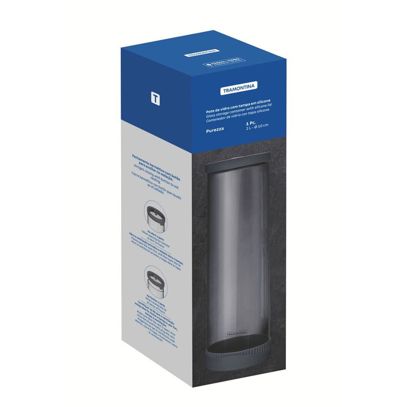 Tramontina Purezza 2L Glass Container with Silicone