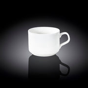 Wilmax 215ml Teacup & Coaster Set - White