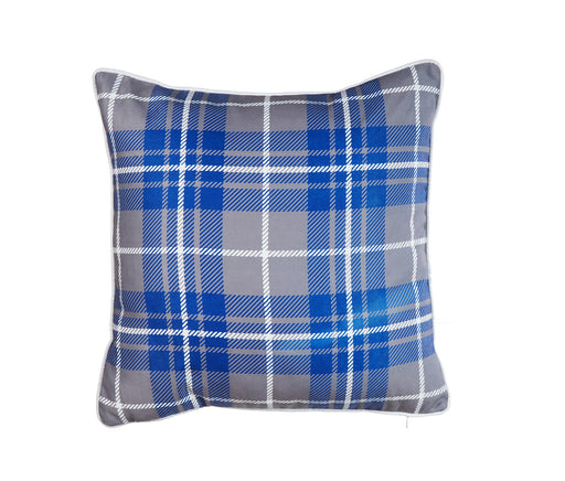 ARMN Azure Patterned Cushion Cover - Gray & Blue