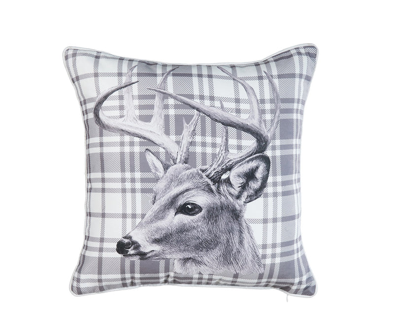 ARMN Azure Printed Cushion Cover - White & Gray