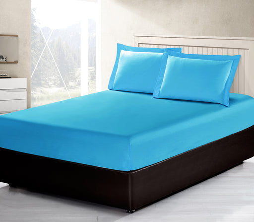 ARMN Vero 3-Piece Kingsize Fitted Sheet Set - Turquoise