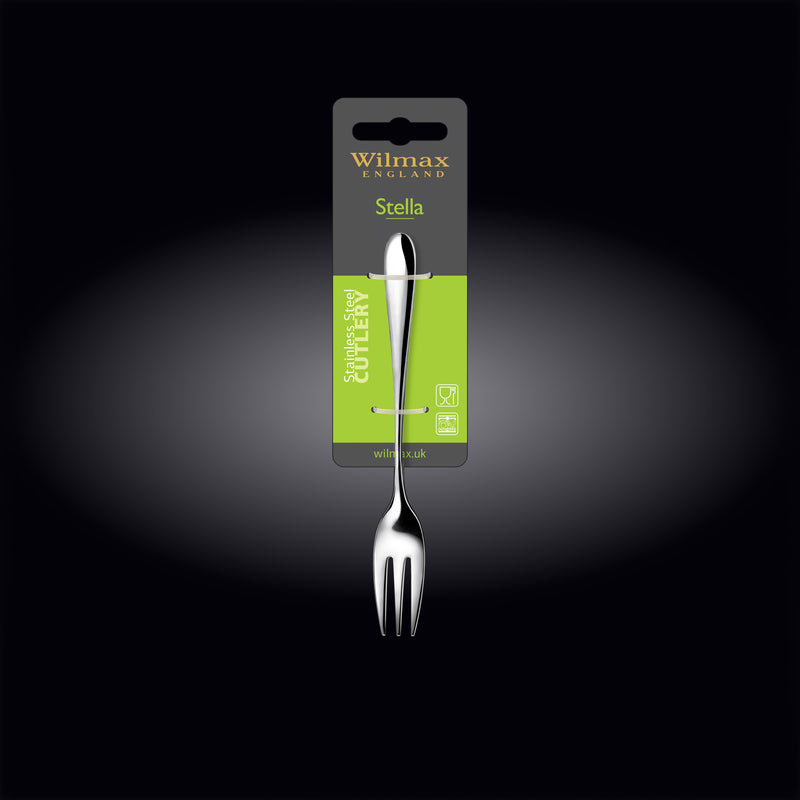 Wilmax Stella 2-Piece 14cm Pastry Fork Set - Silver