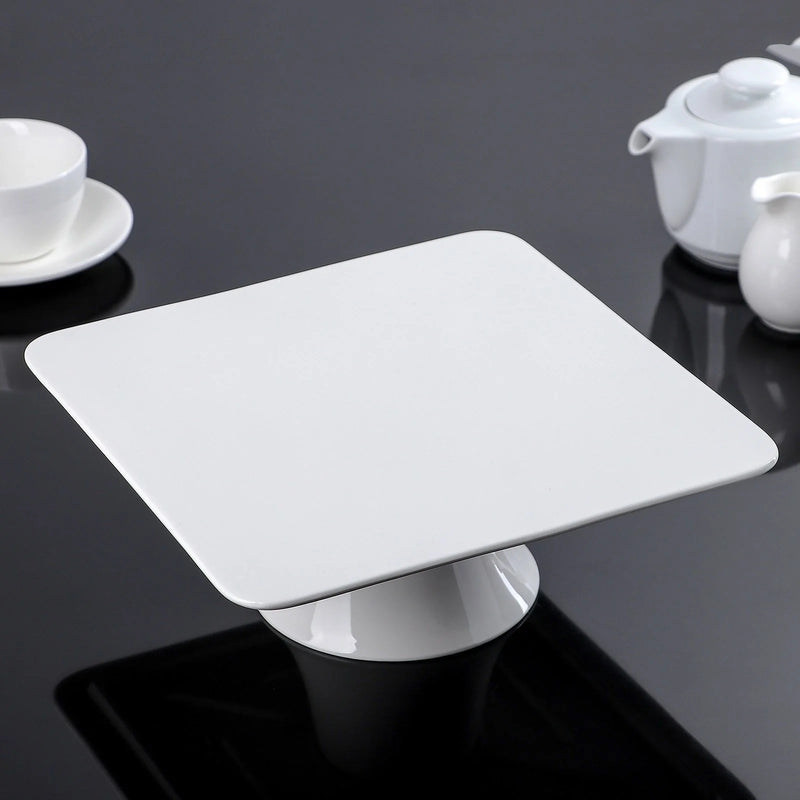 Wilmax 30cm Square Cake Stand - White