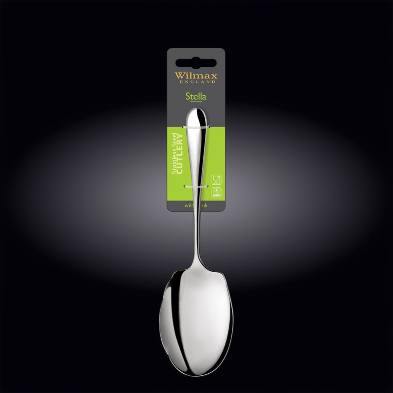 Wilmax Stella 28cm Rice Serving Spoon - Silver