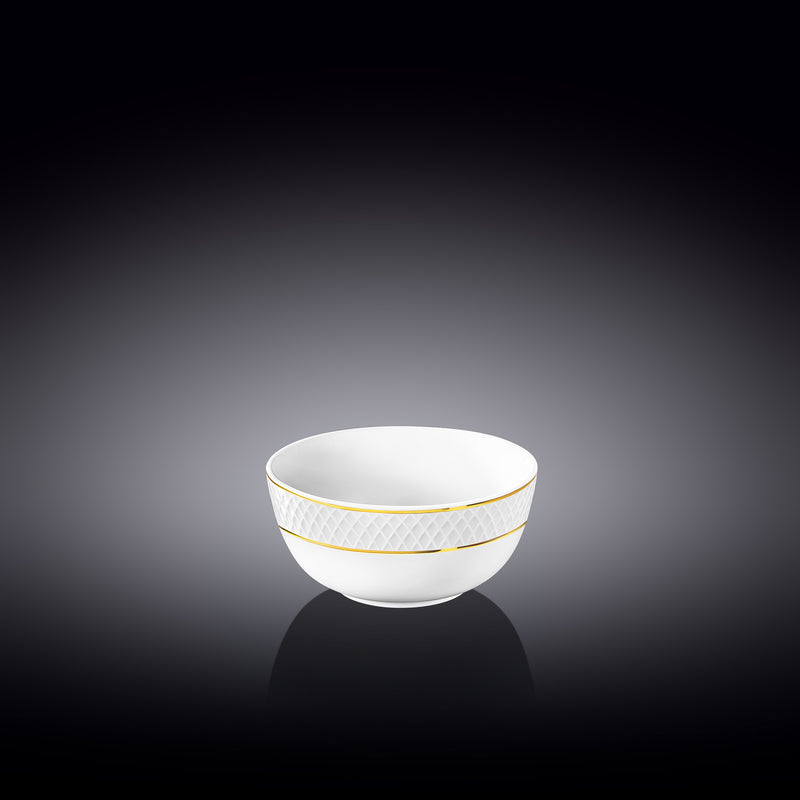 Wilmax Diamond 8cm Bowl - White & Gold