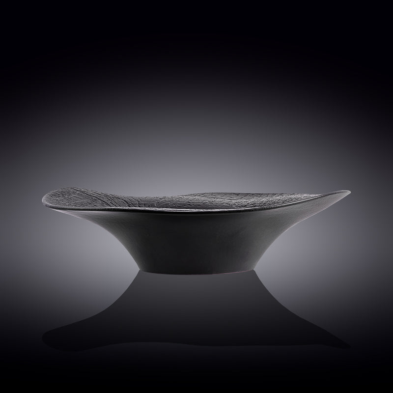 Wilmax WoodStone 30cm Deep Plate - Black