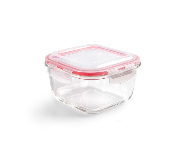 Ibili 1000ml Glass Food Container - Red