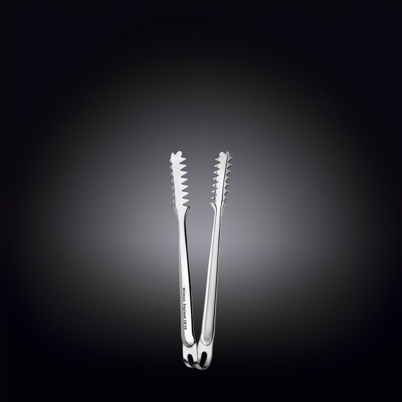 Wilmax 15cm Steel Ice Tongs - Silver Toned
