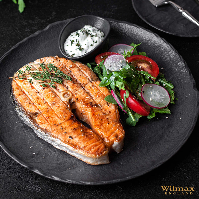 Wilmax SlateStone 25cm Round Plate - Black