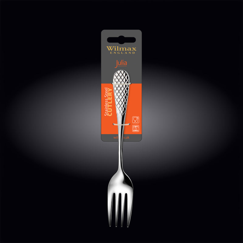 Wilmax Julia 23cm Steel Serving Fork - Silver
