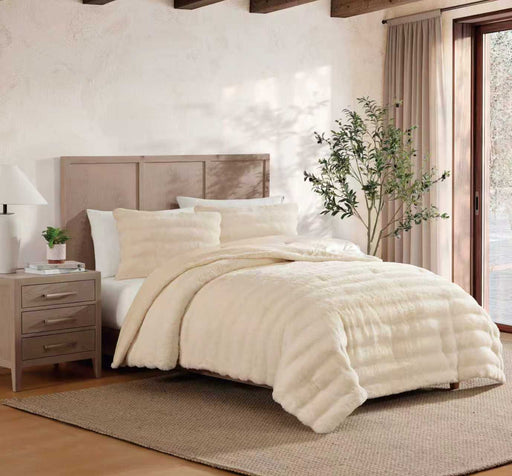 ARMN Veloura 3-Piece Single Comforter Set - Beige