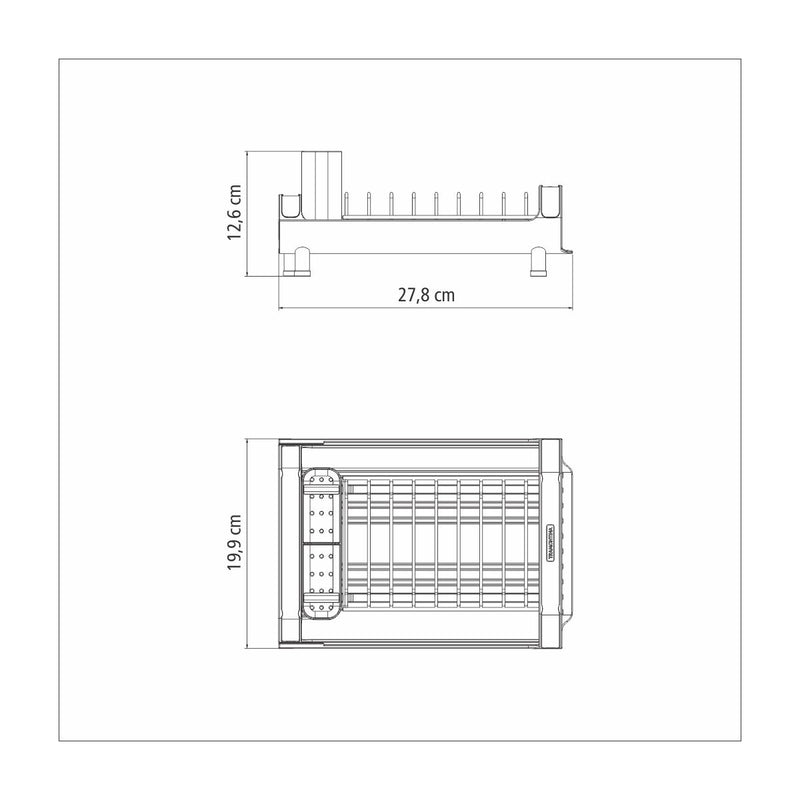 Tramontina Plurale 28x20cm Mini Dish Rack - Gray