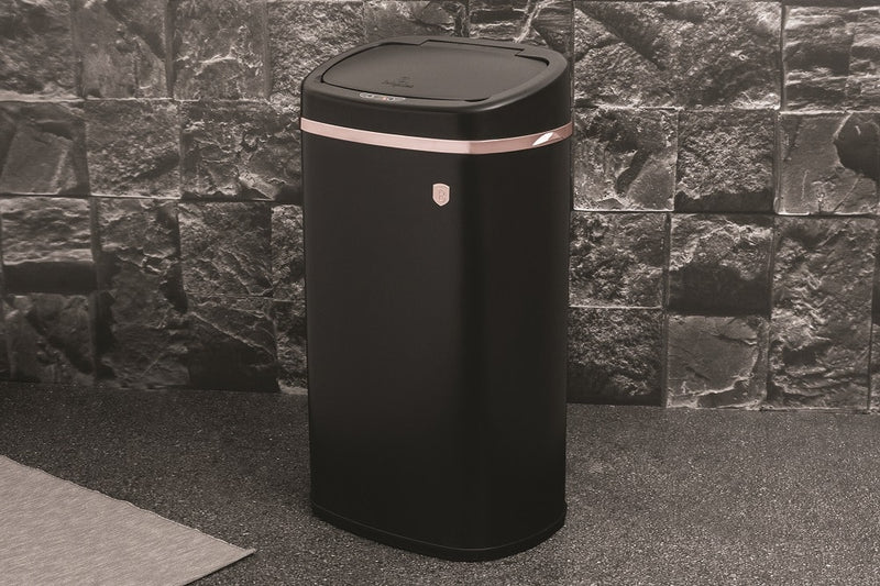 Berlinger Haus 58L Sensor Waste Bin - Black-Rose