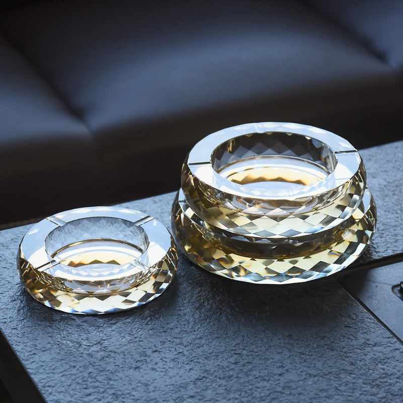 ARMN Century Round 18cm Crystal Ashtray - Hazel