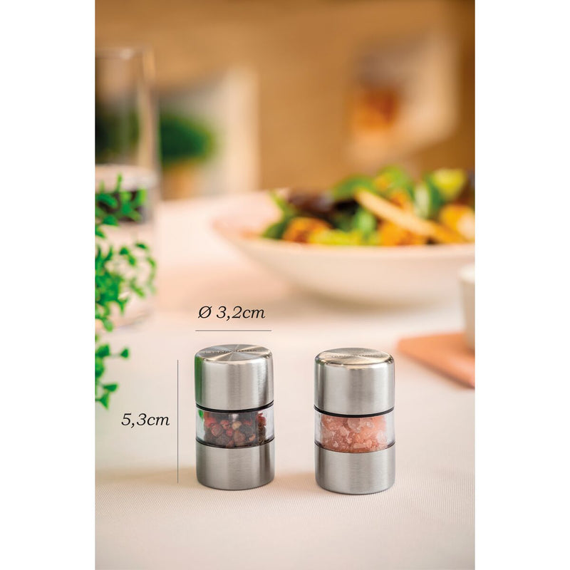 Tramontina Realce 2-Piece Salt & Pepper Mill Grinder Set