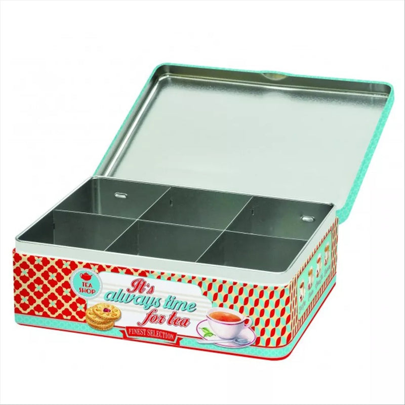 Easy Life Time for Tea 6-Compartment Tea Box - Multicolored