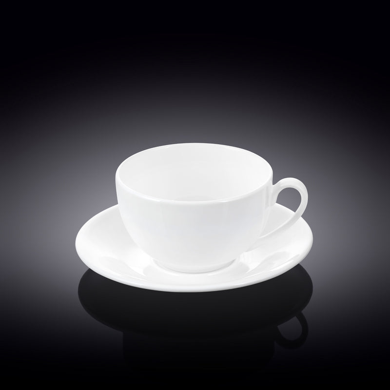 Wilmax Olivia 180ml Teacup & Saucer Set - White