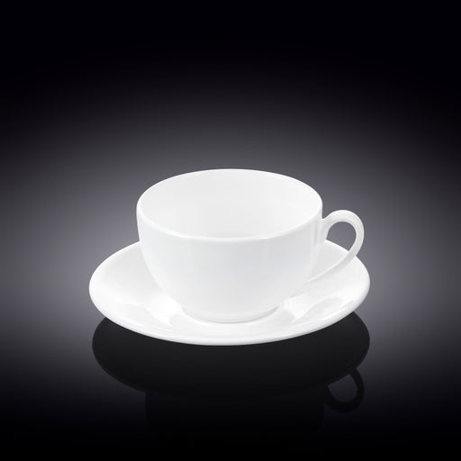 Wilmax Olivia 180ml Teacup & Saucer Set - White