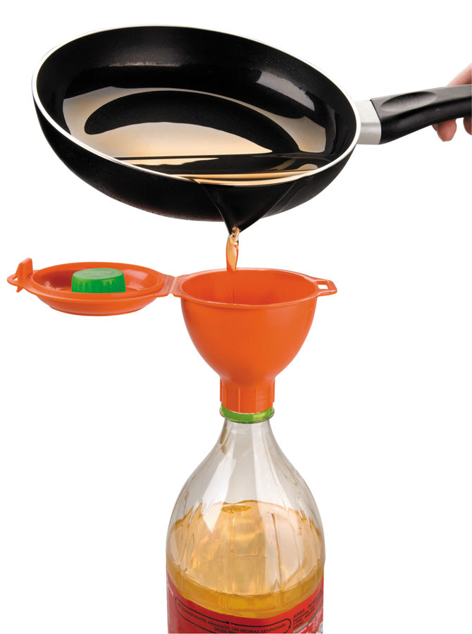 Ibili 10cm Household Oil Recycling Funnel - Orange