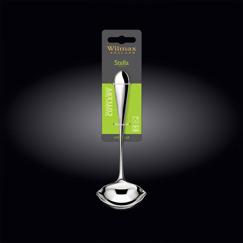 Wilmax Stella 18cm Sauce Ladle - Silver