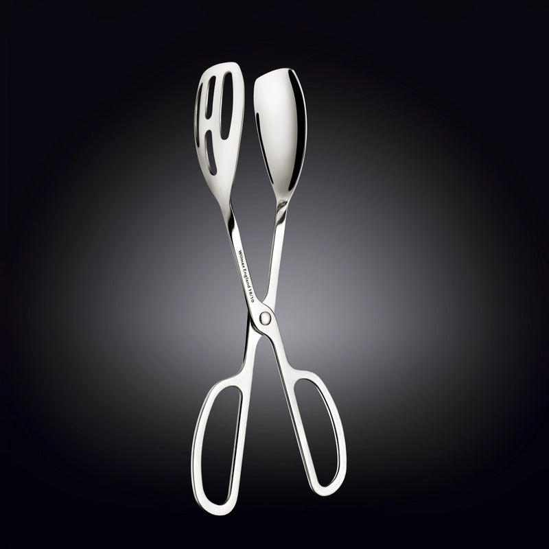 Wilmax 26cm Stainless Steel Serving Tongs - Silver Toned