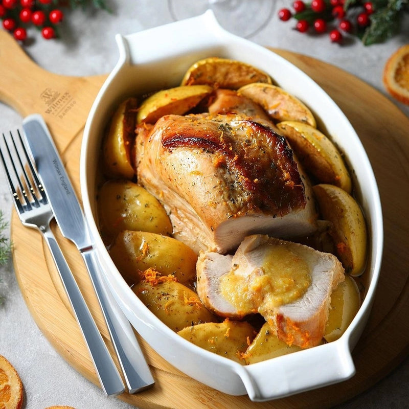 Wilmax 26x17cm Oval Baking Dish with Handles - White