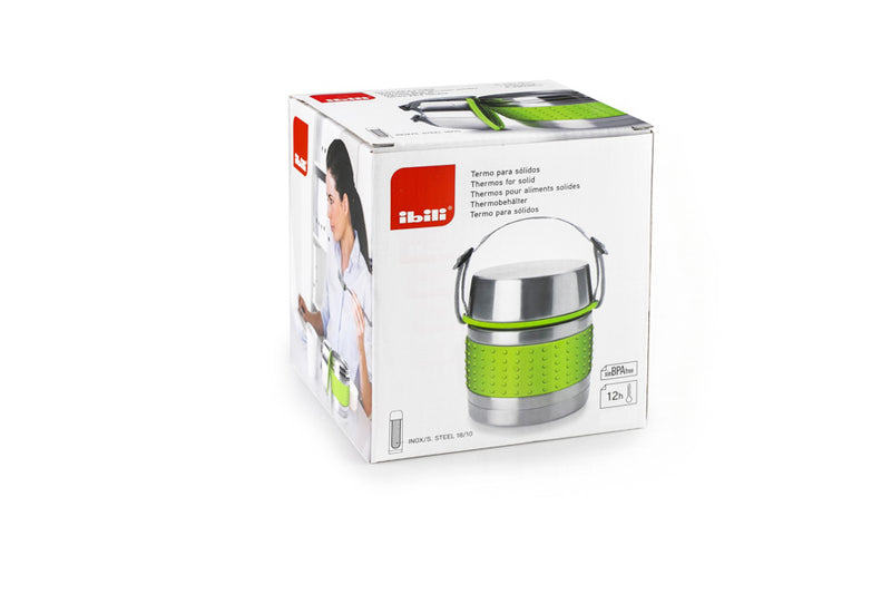 Ibili Thermo 1200ml Lunchbox - Green & Steel