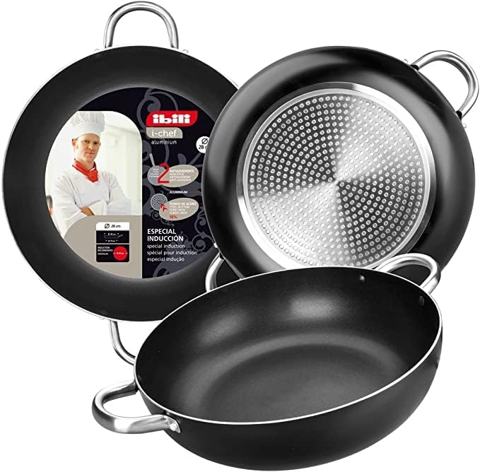 Ibili i-Chef 36cm Frypan with Handles - Black