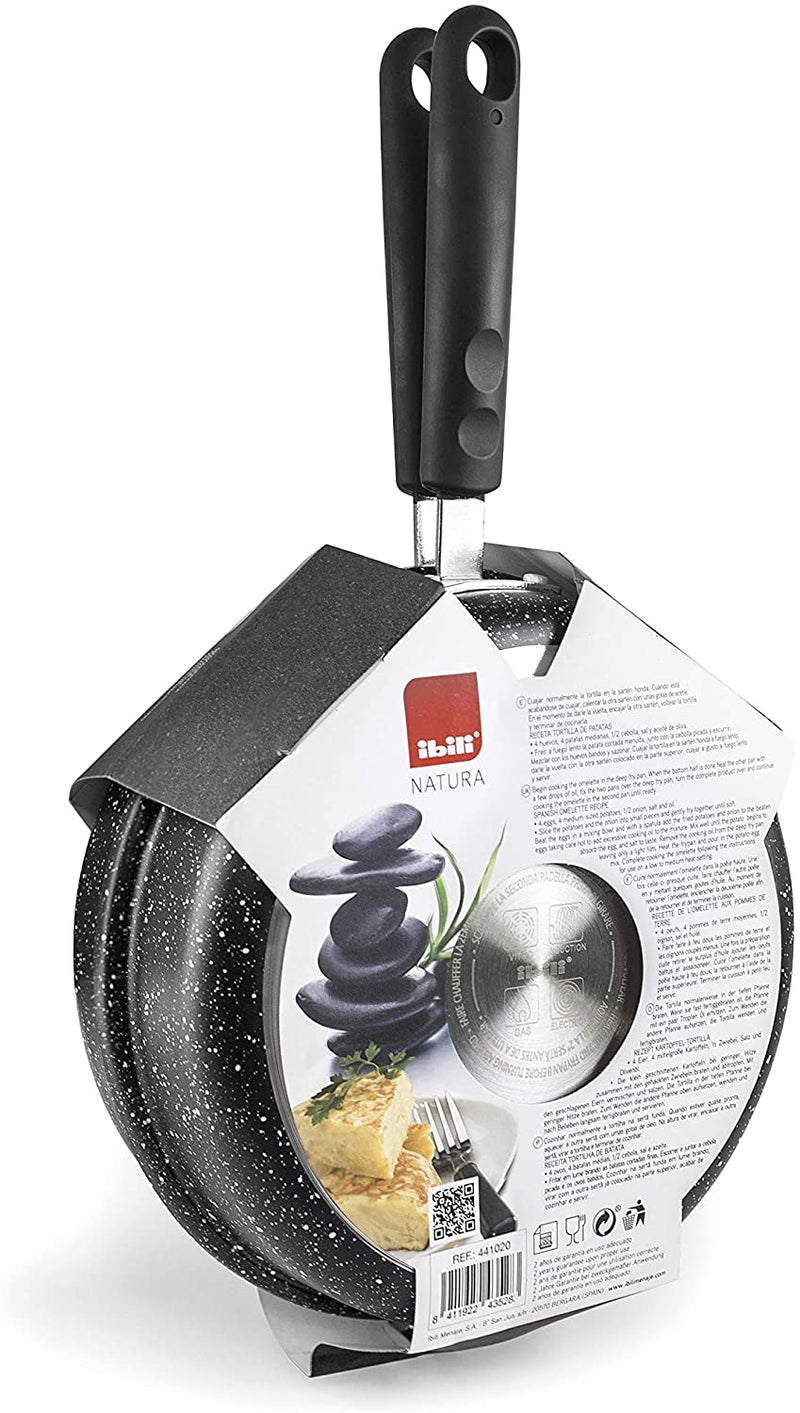 Ibili 24cm Double Omelette Frypan - Black