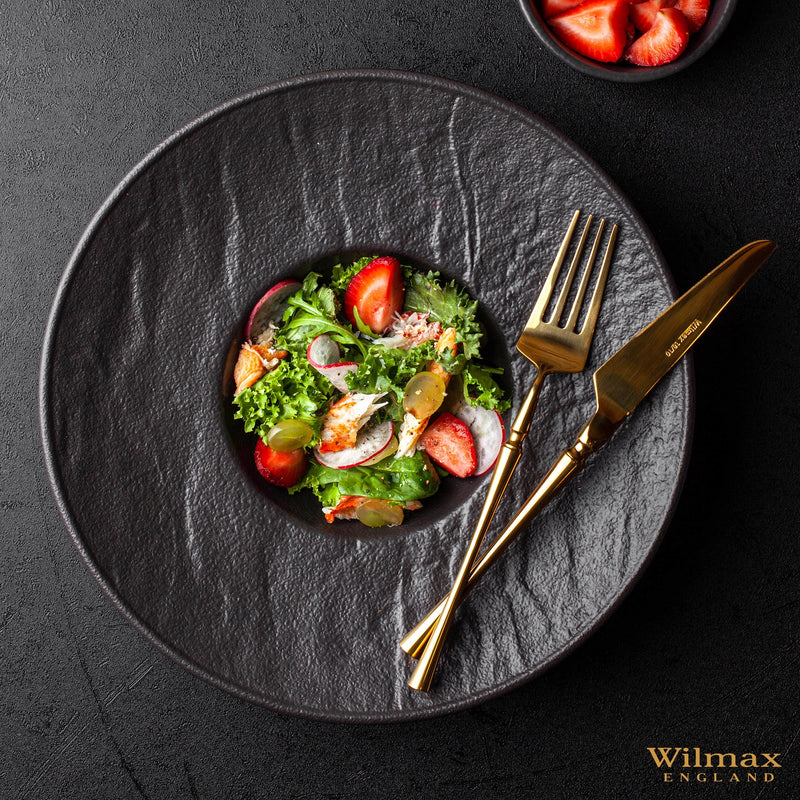 Wilmax SlateStone 27cm Deep Plate - Black